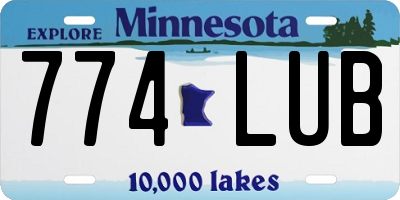 MN license plate 774LUB