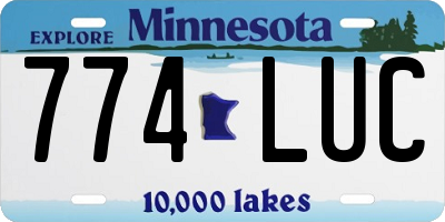 MN license plate 774LUC