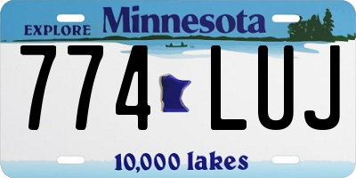MN license plate 774LUJ