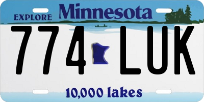 MN license plate 774LUK