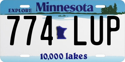 MN license plate 774LUP
