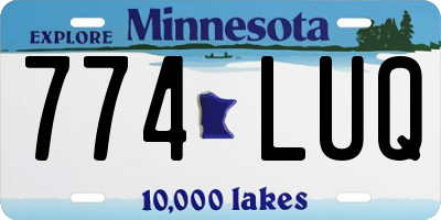 MN license plate 774LUQ
