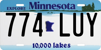 MN license plate 774LUY