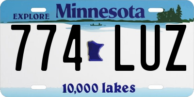 MN license plate 774LUZ
