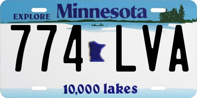 MN license plate 774LVA