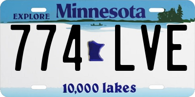 MN license plate 774LVE