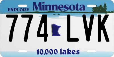 MN license plate 774LVK