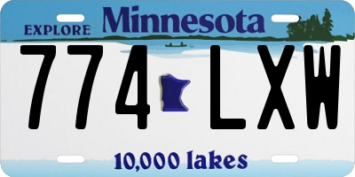 MN license plate 774LXW