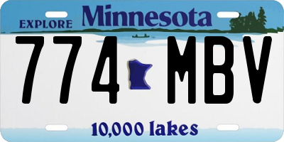 MN license plate 774MBV