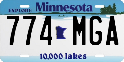 MN license plate 774MGA