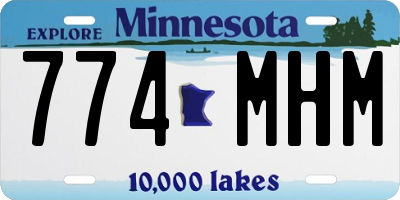 MN license plate 774MHM