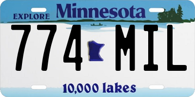 MN license plate 774MIL