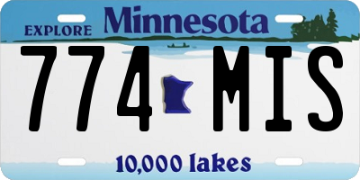 MN license plate 774MIS