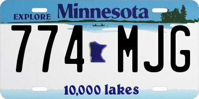 MN license plate 774MJG