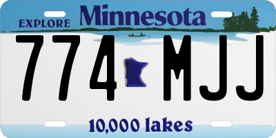 MN license plate 774MJJ