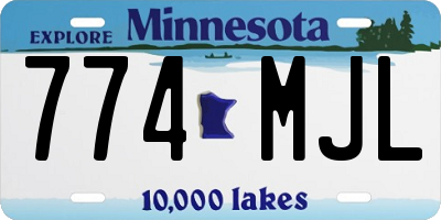 MN license plate 774MJL
