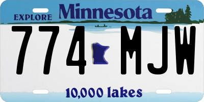MN license plate 774MJW