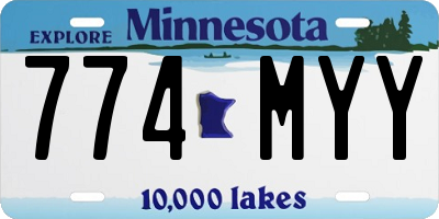 MN license plate 774MYY