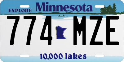 MN license plate 774MZE