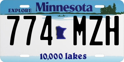 MN license plate 774MZH