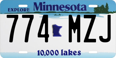 MN license plate 774MZJ