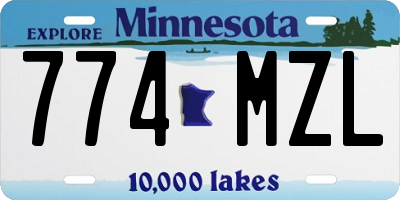MN license plate 774MZL