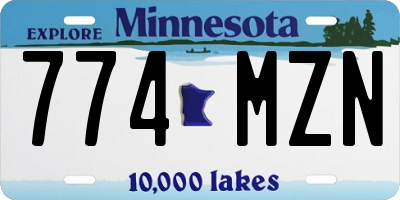 MN license plate 774MZN