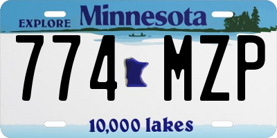 MN license plate 774MZP