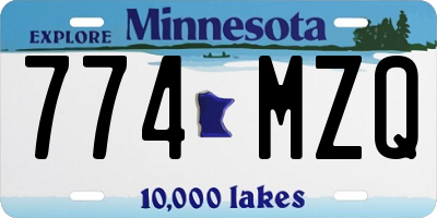 MN license plate 774MZQ