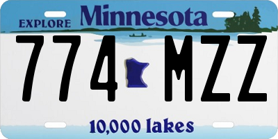 MN license plate 774MZZ