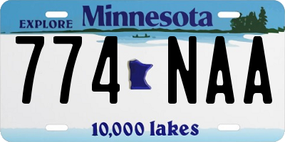 MN license plate 774NAA