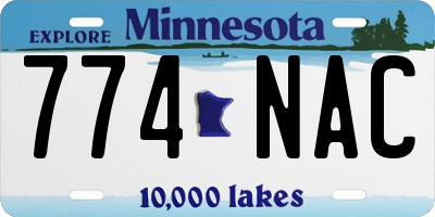 MN license plate 774NAC