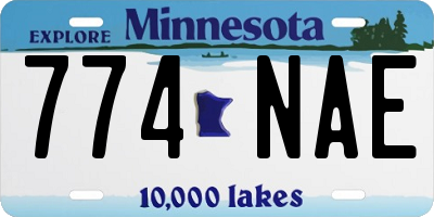 MN license plate 774NAE