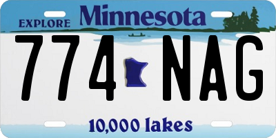 MN license plate 774NAG