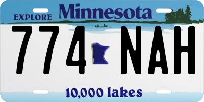 MN license plate 774NAH