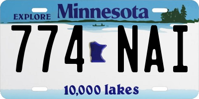 MN license plate 774NAI