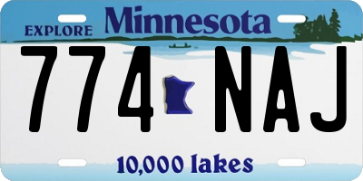 MN license plate 774NAJ