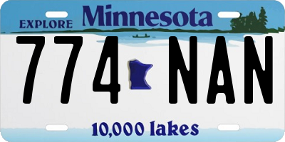 MN license plate 774NAN