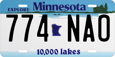 MN license plate 774NAO
