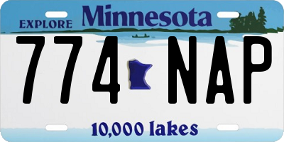 MN license plate 774NAP