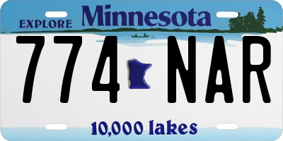 MN license plate 774NAR