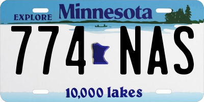 MN license plate 774NAS