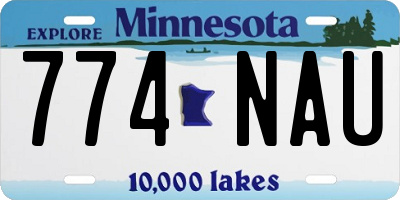 MN license plate 774NAU
