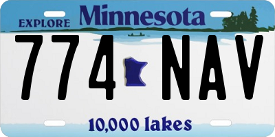 MN license plate 774NAV