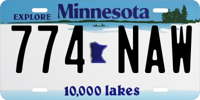 MN license plate 774NAW
