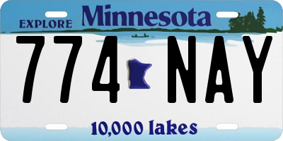 MN license plate 774NAY