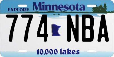 MN license plate 774NBA