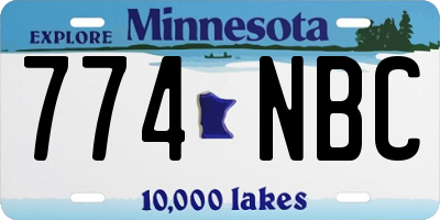 MN license plate 774NBC