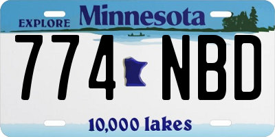 MN license plate 774NBD