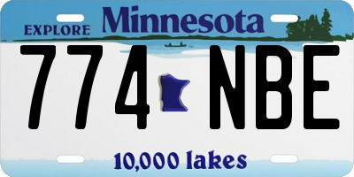 MN license plate 774NBE